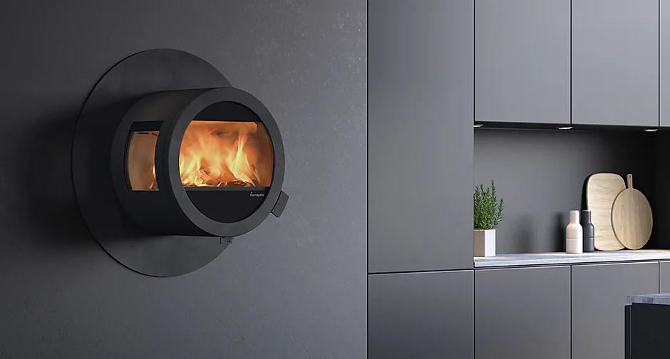 chauffage insert mural noir moderne archiflam